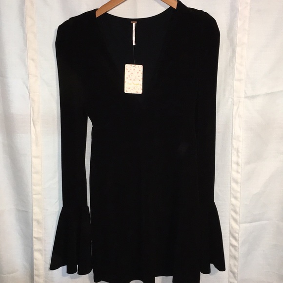 Free people X small black $128.00 dress NWT - Picture 2 of 8